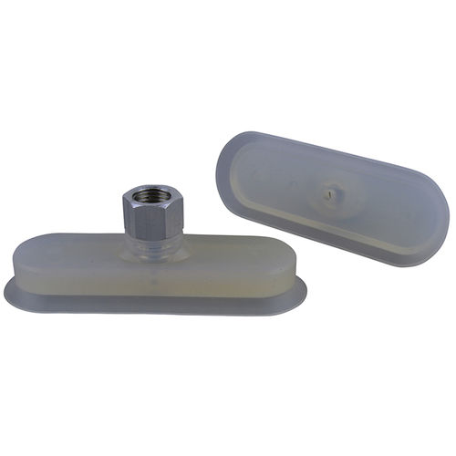 Flacher Vakuum-Saugnapf - 10FO.100X35.001.02-G14F - VacMotion - oval / Silikon / für Hubanwendungen