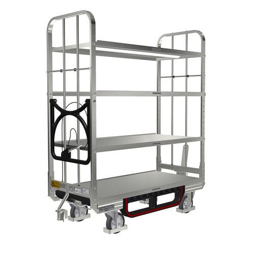 Transportwagen - KLT 600 E4 VKD 1ZB150 2ZB150 - LKE GmbH - Excellence in Material Handling - für Materialumschlag / für Kommissionierstation / 4 Ebenen