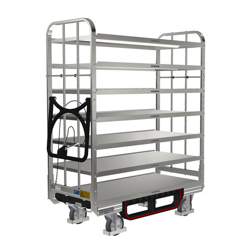 Transportwagen - KLT 600 E7 OKD - LKE GmbH - Excellence in Material Handling - für Materialumschlag / für Kommissionierstation / galvanisiertem Stahl