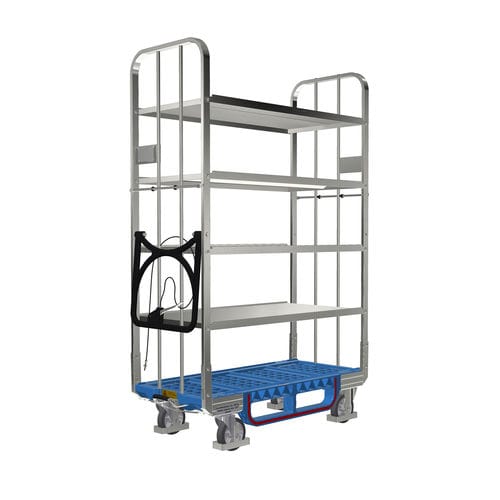 Transportwagen - ECOFLEX 600 E5 OKD - LKE GmbH - Excellence in Material Handling - Metall / Kunststoff / 5 Stufen