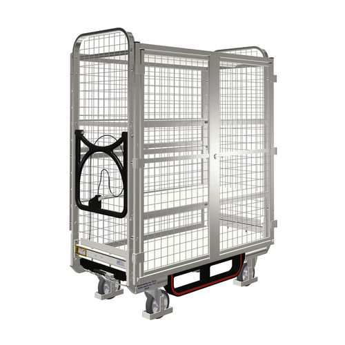 Transportwagen - KLT 600 E4 SAFE OKD - LKE GmbH - Excellence in Material Handling - für Materialumschlag / für Kommissionierstation / galvanisiertem Stahl