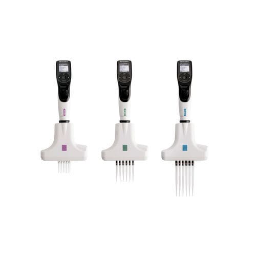 Mehrkanalpipette - VOYAGER series - INTEGRA Biosciences - für Labor / mit veränderbarem Spitzenabstand / elektronisch