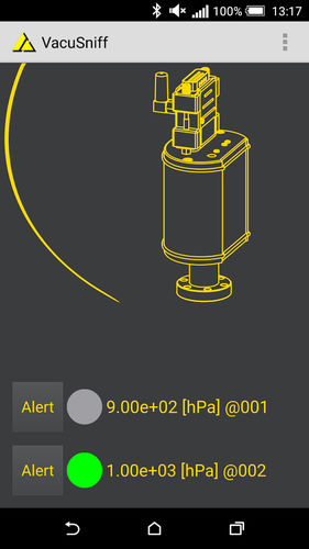 Mobile App / für Remote Device Management - VacuSniff™ - Thyracont Vacuum Instruments GmbH - Echtzeit / Android / Bluetooth