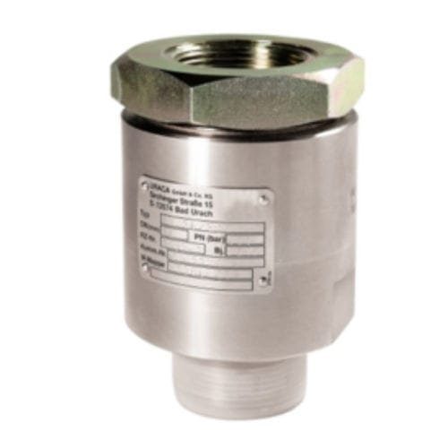Kugelrückschlagventil - RV series - URACA GmbH & Co.KG - Reinigung / Drossel / kompakt