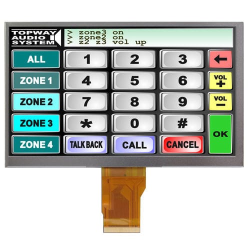 Displaymodul / TFT LCD - LMT070DNCFWD-NNA - TOPWAY LCD - mit resisitivem Touchscreen / Farb / 800 x 480