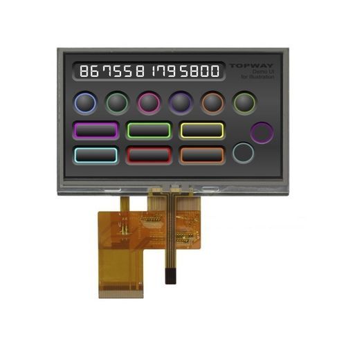 Display / TFT LCD - LMT043DEFFWA-NNA - TOPWAY LCD - mit resisitivem Touchscreen / Farb / 480 x 272