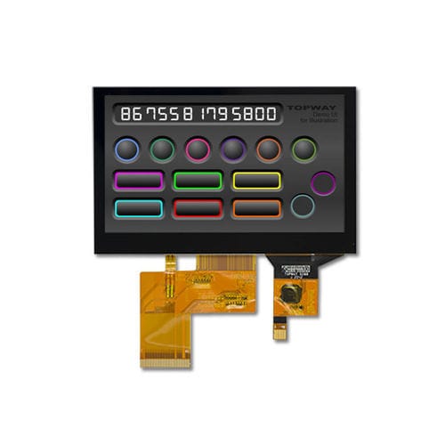 Display / TFT LCD - LMT043DEFFWA-NND-2 - TOPWAY LCD - mit kapazitivem Touchscreen / Farb / 480 x 272