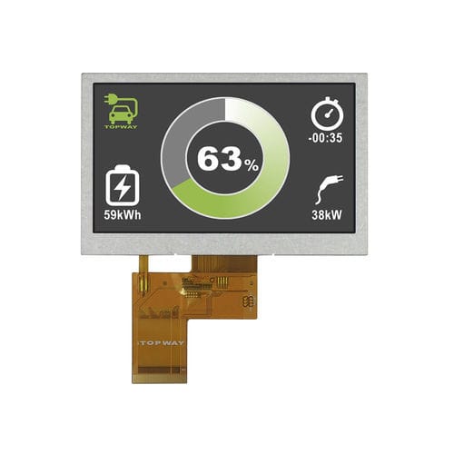 Displaymodul / TFT LCD - LMT043ENCFWA - TOPWAY LCD - Farb / 800 x 480 / 4,3"
