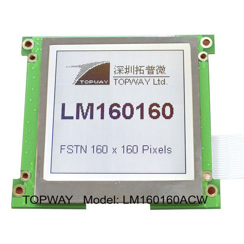 LCD-Displaymodul - LM160160ACW-1 - TOPWAY LCD - Grafik / 160 x 160 / mit LED-Hintergrundbeleuchtung