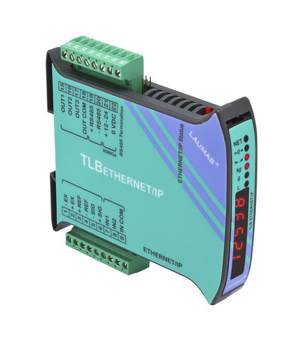 LED-Display-Wägeindikator/Transmitter - TLB ETHERNET/IP - LAUMAS Elettronica - für DIN-Schiene