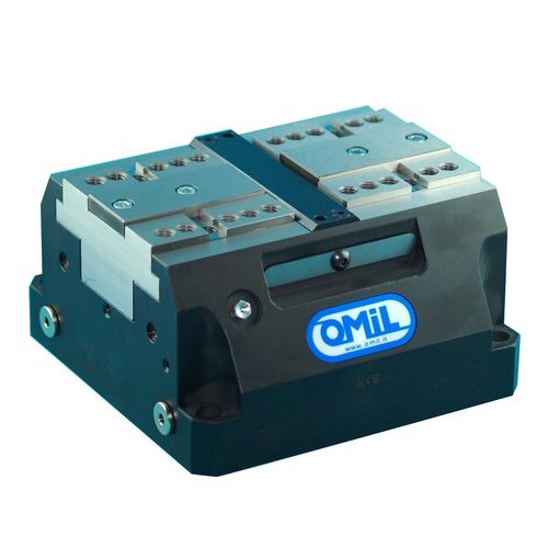 Schraubstock für Werkzeugmaschinen - CFB - OMIL - hydraulisch / horizontal / Flachprofil