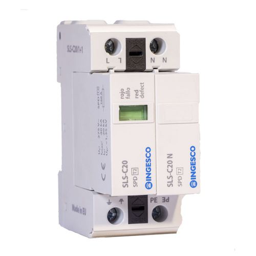 Überspannungsableiter Typ 2 - SLS-C20/1+1 - INGESCO - für elektrische Leitung / Überspannung / steckbar