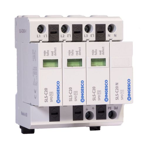 Überspannungsableiter Typ 2 - SLS-C20/3+1 - INGESCO - für elektrische Leitung / Überspannung / steckbar