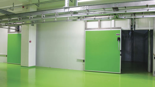 Schiebetür - CANTEK Cold Storage - Meat Processing - für den Innenbereich / für Kühlraum / Schnelllauf