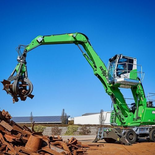 Umschlagbagger auf Raupen - 822 G - SENNEBOGEN Maschinenfabrik GmbH - mit Gummireifen / hydraulisch / dieselbetrieben