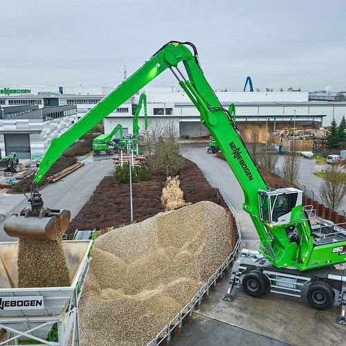 Umschlagbagger mit Gummireifen - 850 G - SENNEBOGEN Maschinenfabrik GmbH - elektrisch / Hybrid