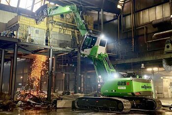 Mittelgroßer Bagger - 825 E - SENNEBOGEN Maschinenfabrik GmbH - auf Raupen / Diesel / für Baustellen