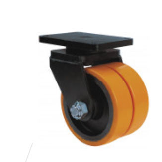 Bockrolle - HLR-HU series - Ruedas Alex - mit Grundplatte / doppelt / Glas