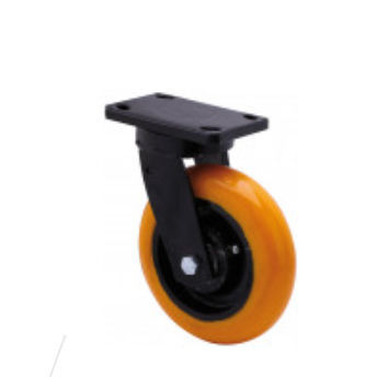 Bockrolle - HLB-HUAB series - Ruedas Alex - mit Grundplatte / für Schwerlasten / Glas