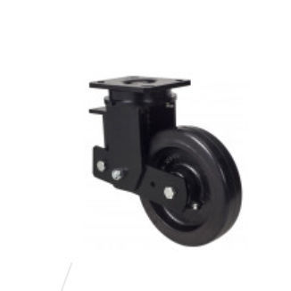 Bockrolle - HLSB-HG series - Ruedas Alex - mit Grundplatte / elastisch / für Schwerlasten