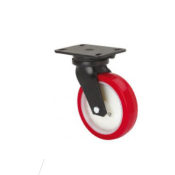 Bockrolle - KV-PO series - Ruedas Alex - mit Grundplatte / elastisch / für Schwerlasten