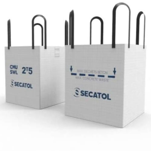 Big Bag / für Baustoffe - 20002540776X series - Secatol SAS - 4 Schlaufen / kubisch / Polypropylen