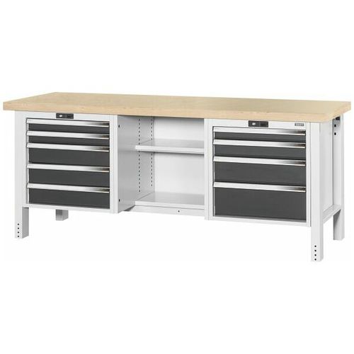 Stahl-Werkbank - 921204 2000 - Garant - für Werkstatt / mit Schublade / modular
