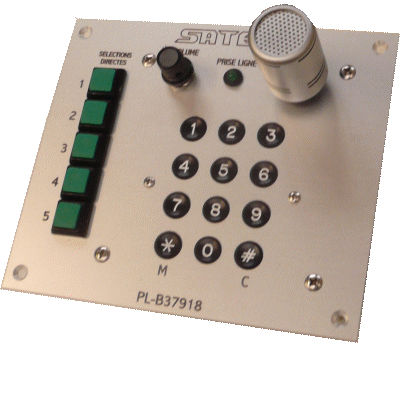 Gegensprechanlage - Poste Type PL04-C-5D - SATEC