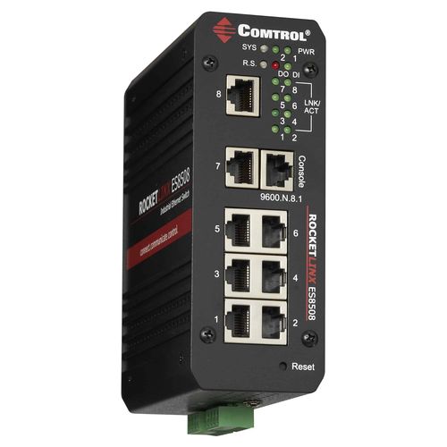 Ethernet-Switch / managed - RocketLinx ® ES8508-XT - Comtrol Corporation - 8 Ports / Hutschienen / redundant