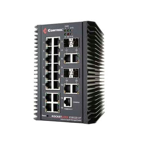 Ethernet-Switch / managed - RocketLinx ® ES8520-XT - Comtrol Corporation - 20 Ports / Gigabit / Netzwerkschicht 2