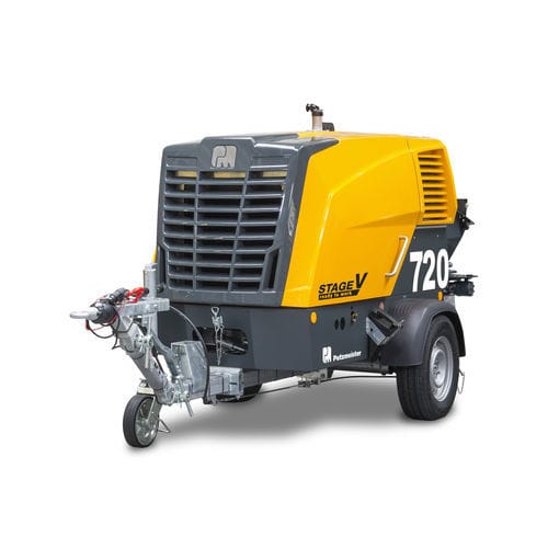 Anhängermontierte Betonpumpe - P 720 - PUTZMEISTER - für Baustelle / Diesel / Kolben