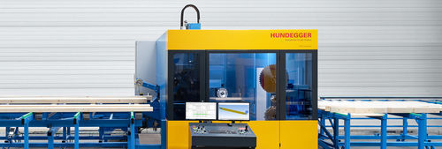 Abläng- und Profilbearbeitungszentrum / Multifunktion - ROBOT-Compact 650 - Hans Hundegger - CNC / Holz