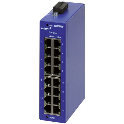 Ethernet-Switch / unmanaged - EL-1100-4DC - eks Engel GmbH & Co. KG - 16 Ports / Netzwerkschicht 2 / für den Innenraum