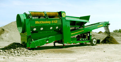 Siebmaschine für Steinbrüche - 512 A - McCloskey International Limited - mobil / Trommel / für Schüttgut
