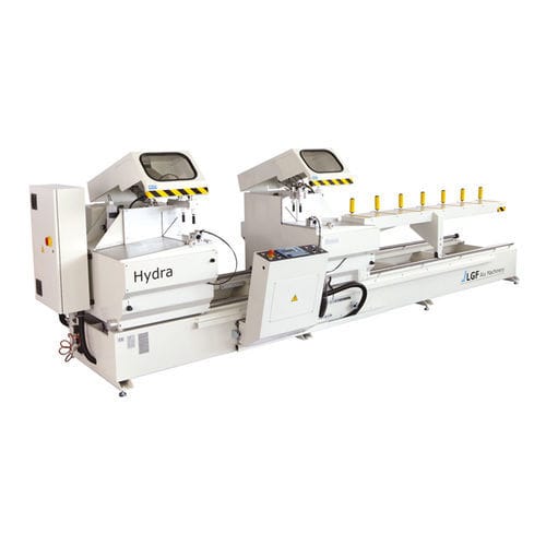 Doppelgehrungssäge - HYDRA MX - LGF MACCHINE SRL - Formatkreis / für Metall / halbautomatisch
