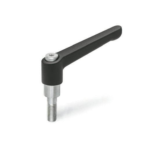 Zinkdruckguss-Klemmhebel - HSK series - Inocon GmbH - Edelstahl / verstellbar / Gewinde