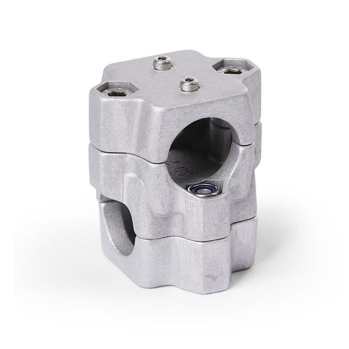 Runder Rohrverbinder - KM.E series - Inocon GmbH - Kreuz / quadratisch / Aluminiumguss