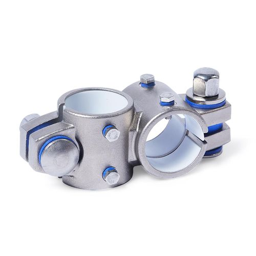 Runder Rohrverbinder - KE.Z series - Inocon GmbH - Kreuz / Edelstahl / regelbar