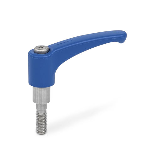 Edelstahl-Klemmhebel - HSK.P - Inocon GmbH - aus glasfaserverstärktem Polyamid / verstellbar / mit Außengewinde