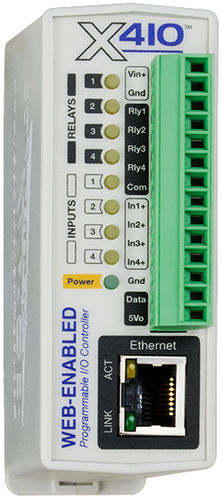 Programmierbare Steuerung / 4 E - X-410™ series - Xytronix Research & Design, Inc. - Digitaleingang / Relaisausgang / auf Ethernet-Netz