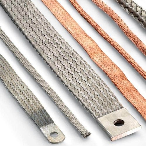 Steckverbinder mit Kupfergeflecht - Bronmetal - Stromversorgung / rund / flach
