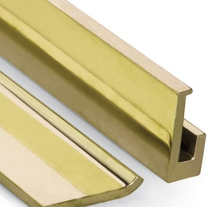 Profil / Messing mit Goldauflage - Bronmetal - rechteckig / für Industrieanwendungen