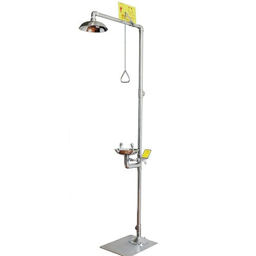 Sicherheitsdusche auf Plattform montiert - DAAO6610 - shanghai DaAo safety equipment Co.LTD - für Außenbereich / augen / Edelstahl