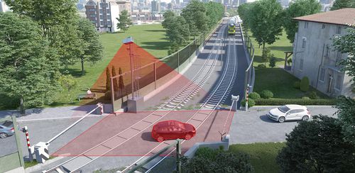 Detektionssystem zur Hinderniserkennuung an Bahnübergängen - LOD - Mermec - Laser / Infrarot