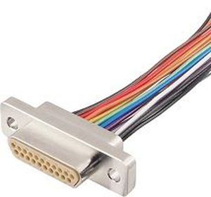 Datensteckverbinder - VCMDSxxP-AL-xxL1000-TE - JC CHERRY INC. - Micro-D / isoliert / Edelstahl