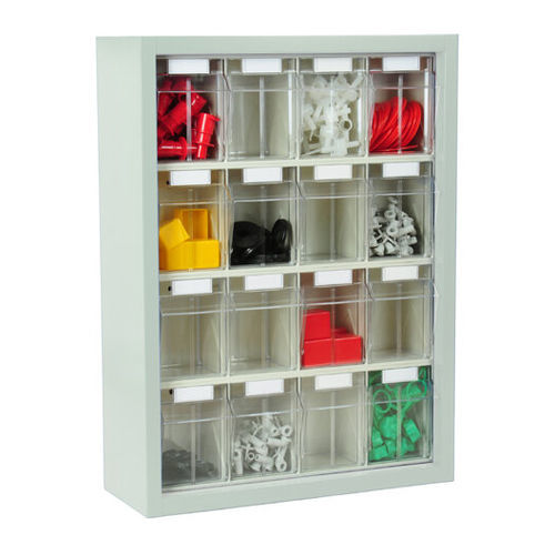 Wandmontierter Schrank - MultiStore - hünersdorff GmbH - Lager / Stahlblech / Sichtlagerkästen