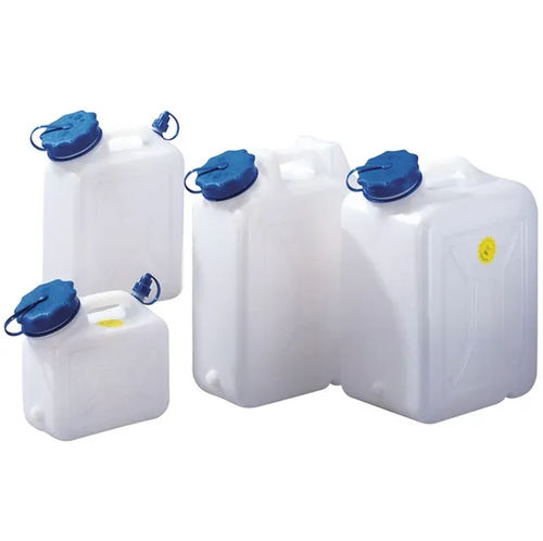 HDPE-Kanister - 0017217423 - hünersdorff GmbH - rechteckig / mit Ausgießer / für Chemikalien