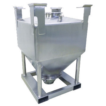 Intermediate bulk container / mit konischem Boden - CLC - TOYO HITEC CO., LTD - Edelstahl / Polyethylen / für Schüttgut