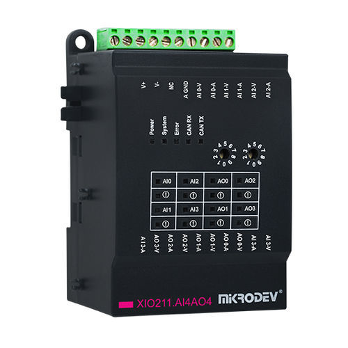 E/A-Erweiterungsmodul - XIO211-E0N-GD9-B0900 - Mikrodev - CAN-Bus / für DIN-Schiene