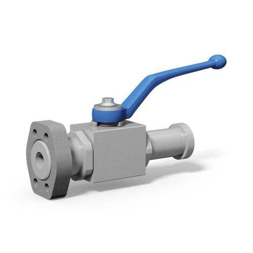 Kugelventil - BKH series - MHA ZENTGRAF GmbH & Co. KG - Hebel / mit SAE-Flanschanschluss / Edelstahl